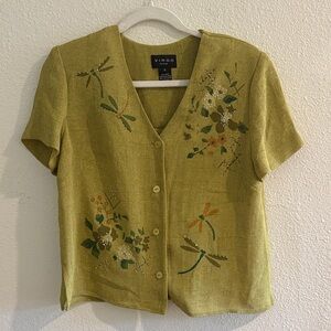 Virgo Petite Vintage Beaded Blouse